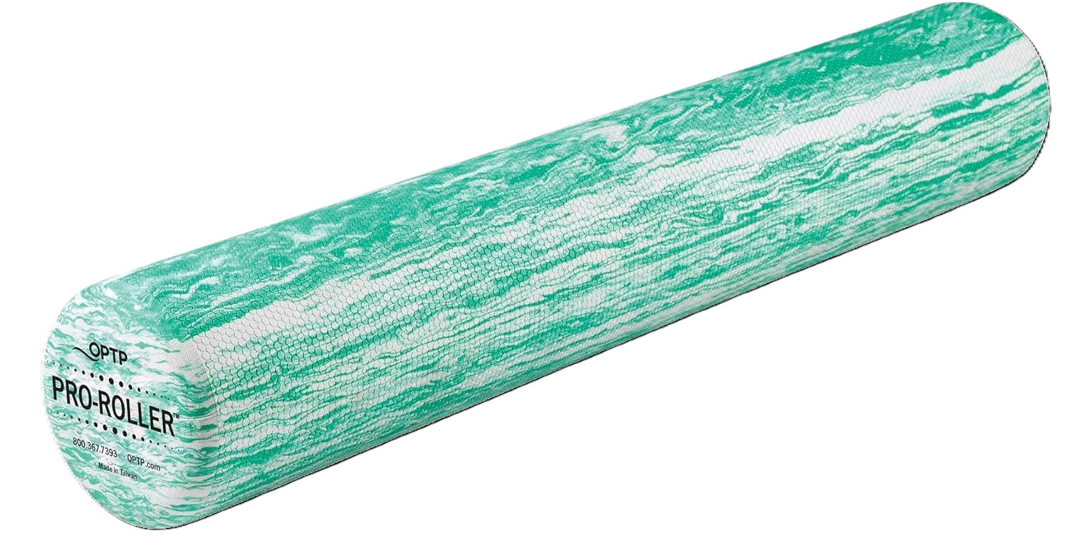 Rollga foam roller with contoured design for back and posture support